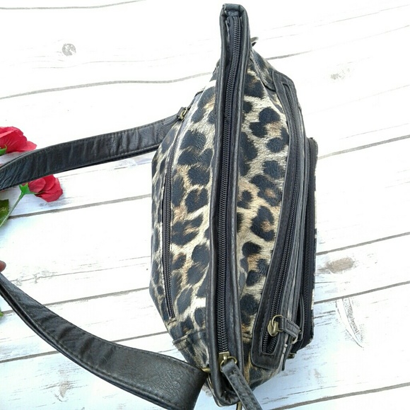 Bueno leather  shoulder bag animal leopard print - Picture 5 of 8